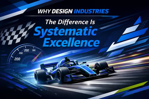 WHY DESIGN INDUSTRIESThe Difference Is Systematic ExcellencePlease consider Design Industries Style and brand colors Consider the F1 racing inspiratio-4
