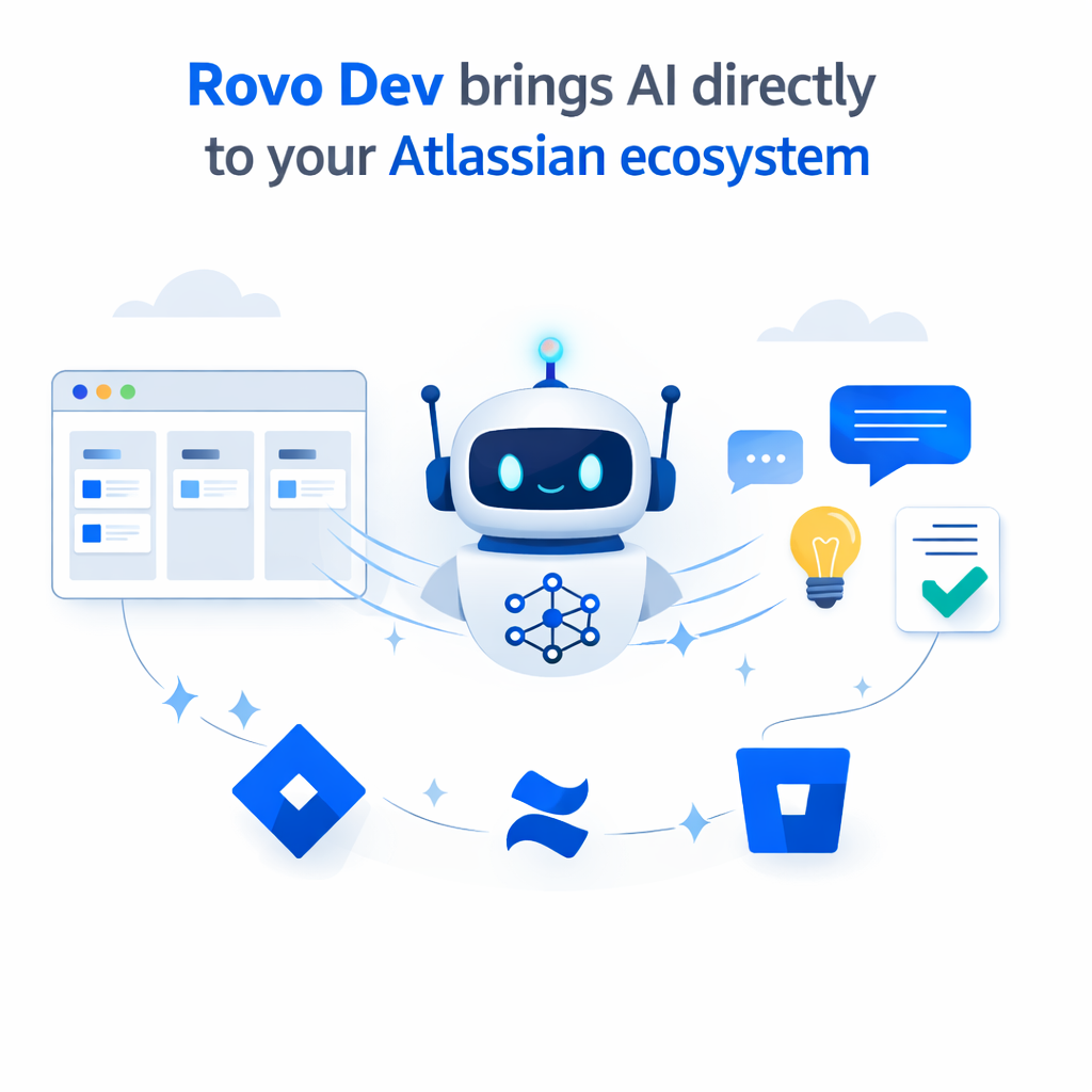 Rovo Dev brings AI directly your Atlassian ecosystemPlease keep the atlassian simpel design style-2